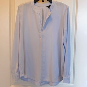 Ann Taylor Crepe Blouse in Light Blue
